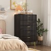 Hitow Modern Dresser with Metal Feet and Handles 5 Drawer Chest of Drawers - 2 of 4
