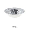 Unique Bargains Cupcake Liners Small Round Disposable Egg-tart Cups Aluminum Foil Silver Tone 50 Pcs - 4 of 4