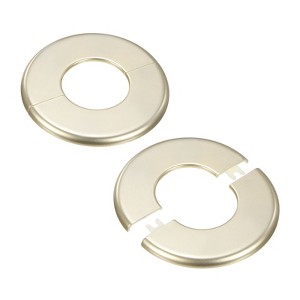 Unique Bargains Wall Split Flange Self-Adhesive Plumbing Cover Plates ABS Faucet Escutcheons 2 Pcs - 1 of 4