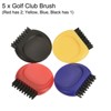 Unique Bargains Portable Pocket Dust Groove Cleaner Mini Golf Club Brushes Red Yellow Blue Black 5 Pcs - 3 of 4