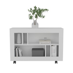 47" Wood Entryway Table Narrow Console Table with Storage Behind Couch Sofa Table with Shelves Entry Way Table with Open Storage, Easy Assembly - 1 of 4