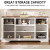 Acekool Farmhouse TV Stand with LED Lights, Elegant Entertainment Center for 65 Inch TVs, with Storage Cabinets and Open Shelves - 4 of 4