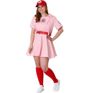 HalloweenCostumes.com Plus Size League of Their Own Dottie Costume - 1 of 4