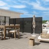 Lirago Metal Outdoor Privacy Screen Freestanding Patio Decorative Screens 72"x47" Black - 3 of 4