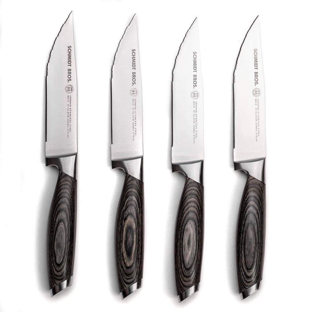 Photos - Other Appliances Schmidt Brothers Cutlery Bonded Ash 4pc Jumbo Steak Knife Set