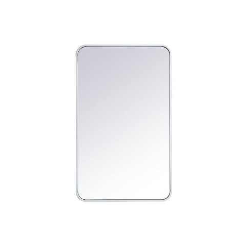 Elegant Lighting Soft Corner Metal Rectangular Mirror 22x36 Inch In ...