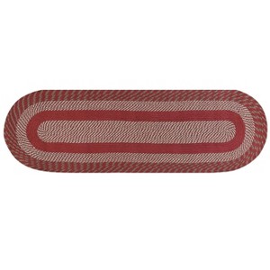 Newport Braid Collection 100% Polypropylene Stripe Pattern Reversible Indoor Utility Rug - Better Trends - 1 of 3