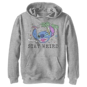 Boy's Lilo & Stitch Stay Weird Pull Over Hoodie - 1 of 4