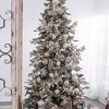 NAYSAYE Party Decoration and Accessories Set of 6 Glass Christmas Ball Hanging Ornament for Holiday Celebration, White, 4.3"*4.3"*0.24" - 4 of 4