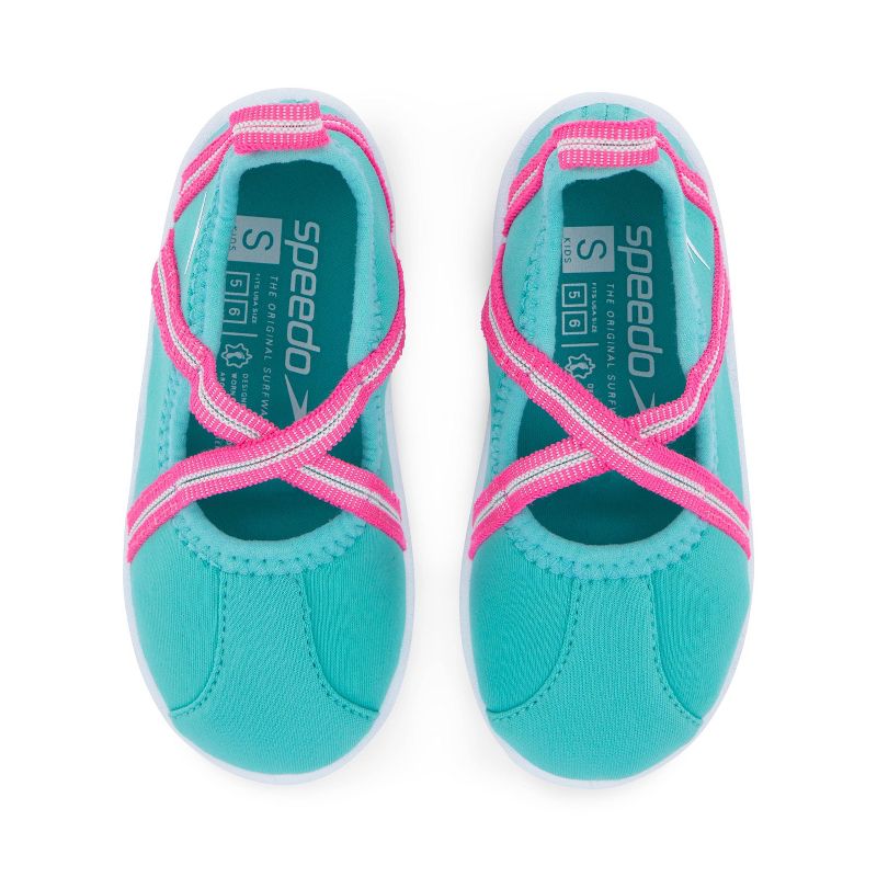 Speedo Toddler Mary Jane Water Shoes - Turquoise/Pink, 4 of 8