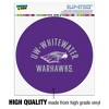 UW Whitewater Warhawks Logo Automotive Car Window Locker Circle Bumper Sticker - 3 of 4