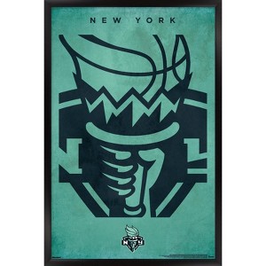 Trends International WNBA New York Liberty - Logo 25 Framed Wall Poster Prints - 1 of 4