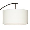 Possini Euro Design Raymond Modern Arc Floor Lamp 69" Tall Bronze Adjustable Boom Arm Off White Linen Drum Shade for Living Room Reading Bedroom Home - 3 of 4