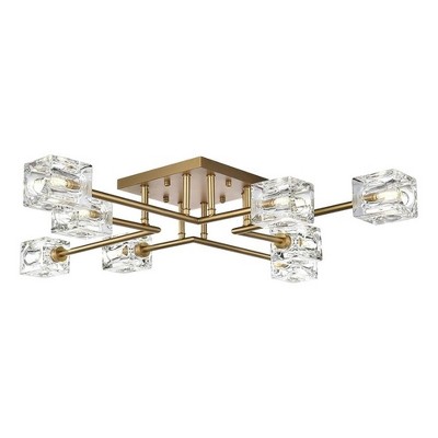 Elegant Lighting Lyra 32 inch Flush Mount in Satin Gold