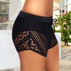 Anna-Kaci Swim Women's Mesh Crochet Overlay Shorts with Drawstring Waistband for Casual Looks - 2 of 4