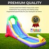 Pogo Bounce House Backyard Kids Home Rainbow Water Park Inflatable Water Slide with Splash Pool - 3 of 4