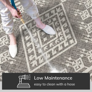 Well Woven Cascade Indoor OutdoorFlat Weave Pile Diamond Medallion Area Rug - 1 of 4