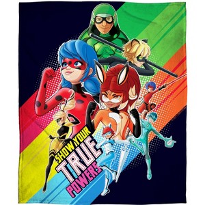 Intimo Miraculous Ladybug True Power Soft Cuddly Plush Fleece Throw Blanket Wall Scroll Multicoloured - 1 of 3