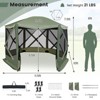 Costway 11.5 X 11.5 FT 6-Sided Pop-up Screen House Tent With 2 Wind Panels for Camping Coffee/Green - 3 of 4