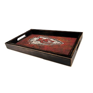 NFL Kansas City Chiefs Distressed tray - 1 of 3