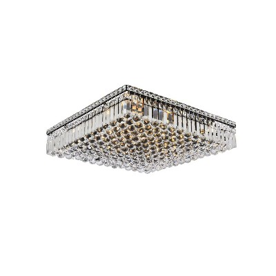 Elegant Lighting Maxime 24 inch black flush mount