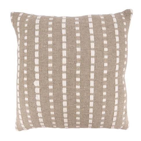 Saro Lifestyle Down-Filled Stitched Stripe Throw Pillow - image 1 of 3