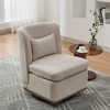 Lyngins Armless Swivel Accent Chairs with Pillow,Upholstered Breathable Swivel Reading Chairs,Chenille Sofa Chairs for Bedroom,Living Room - 2 of 4