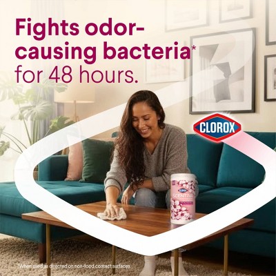 Clorox Scentiva Disinfectant Wipes - Cherry Blossom & Peach - 75ct