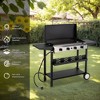 Winado 4 Burner 40000 BTU Portable Propane Griddle Freestanding Gas Grill - 3 of 4