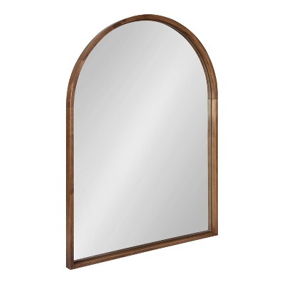 24" x 32" Valenti Framed Arch Mirror Rustic Brown - Kate & Laurel All Things Decor