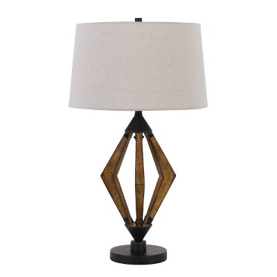 29.25" Metal and Wood Valence Table Lamp Black - Cal Lighting