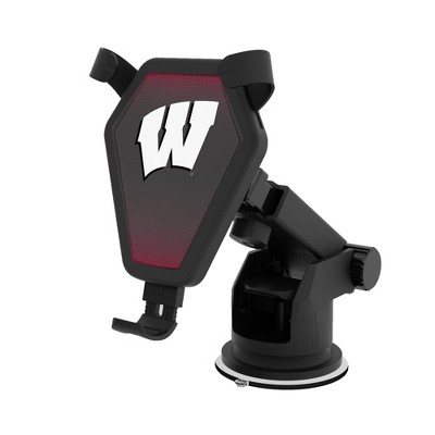 Keyscaper University of Wisconsin Badgers Linen 10-Watt Wireless Car Charger