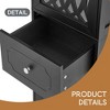 Slim Tall Bathroom Storage Cabinet with Adjustable Shelf, Drawer and 2 Doors, Freestanding Linen Tower - Leovsnove - 4 of 4