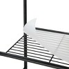 3-Shelf over the Toilet Steel Wall Mount Storage Shelf Unit, Black, Holds up to 30 lb Capacity - 3 of 4