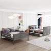 Grungis Full Over Full Loft Bed with Twin size Trundle and Guardrails,Bunk Bed with Ladder Can Divided Into 2 Beds,Loft and Bunk Bed for Bedroom - 4 of 4