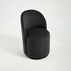 Sapphtopaz 1PC Modern Dining Chairs Velvet Round Upholstered Barrel Chairs with 360 Degree Swivel Side Chair for Dining Room, Living Room - 3 of 4