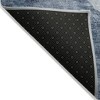 Navy Blue And Sky Blue Abstract Washable Indoor Outdoor Area Rug - 4 of 4