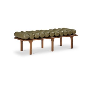 Meridian Furniture,Landon Vegan Leather Bench - 1 of 4