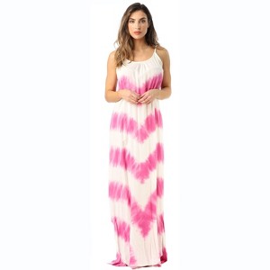 Riviera Sun Womens Maxi Dress  Tie Die Spaghetti Strap Long Sundress  Summer Dresses - 1 of 3