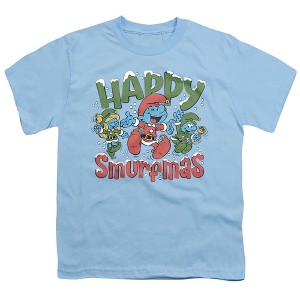 Boys' Smurfs Christmas, Happy Smurfmas T-Shirt - 1 of 4