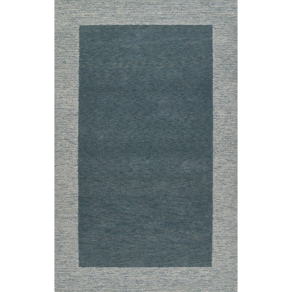 Photos - Area Rug Momeni 2'x4' Everett Xena Handtufted  Blue: Wool, Geometric Abstract Pattern, Indoor, Low Pile, Handmade 