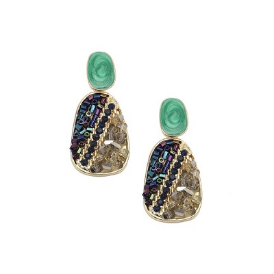 SOHI Women's Multicolour Zanzibar Drop Earrings