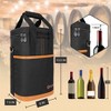 OPUX Wine Bag, 4,6 Bottle Cooler Insulated Tote Carrier Travel Picnic BYOB, Leakproof Padded Portable Party Christmas Gift - 3 of 4