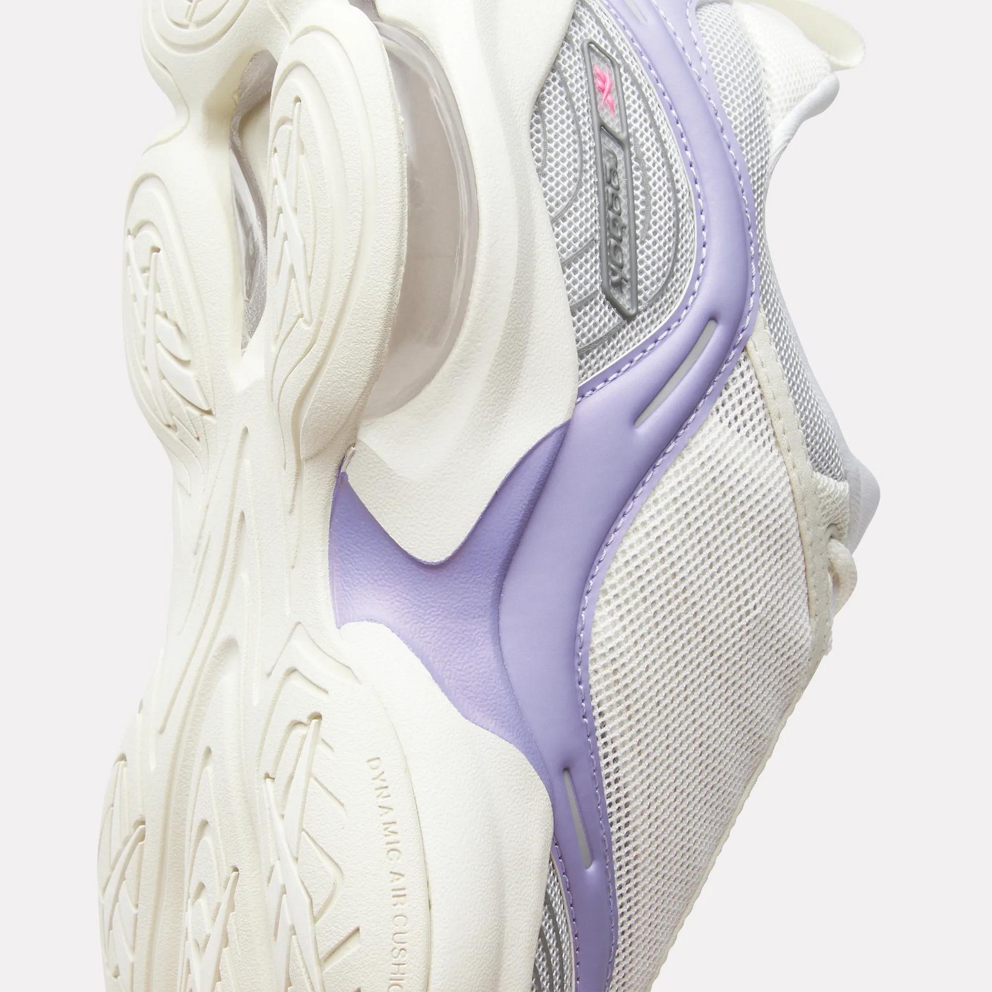 Женские кроссовки Reebok DMX Series 3000 Shoes Size 7 CHALK/BLACKBERRY METALLIC/TRUE Pink, цвет: Розовый — фото 4