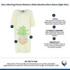 Not a Morning Person Women's Aloha Beaches Short Sleeve Night Shirt - 3 of 4
