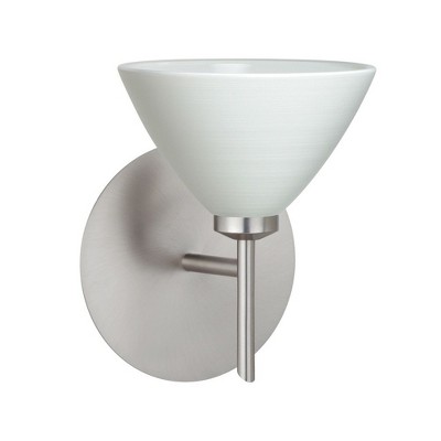 Besa Lighting Domi 1 - Light Wall Light in  Satin Nickel