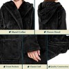PAVILIA Women Robe with Hood, Fleece Plush Soft Long Hooded Robe, Fluffy Fuzzy Cozy Warm Bathrobe Shower Spa House - 3 of 4