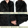 PAVILIA Women Robe with Hood, Fleece Plush Soft Long Hooded Robe, Fluffy Fuzzy Cozy Warm Bathrobe Shower Spa House - image 3 of 4