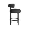 Meridian Furniture,Bordeaux Black Boucle Fabric Stool, Set of 2 - 4 of 4