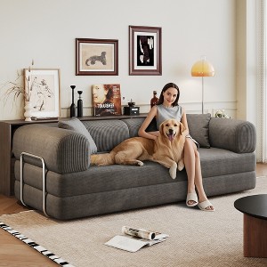 Whisen 78.8" Boneless Modular Sectional Sofa, Convertible Floor Sofa Bed, Compression Sofa with Pillow Back Support Armrest - 1 of 4